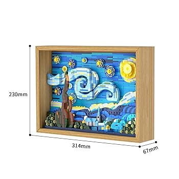 絵画 flk041131 Amazon.co.jp: LULUFUN 星月夜 ゴッホ ブロック おもちゃ 組立